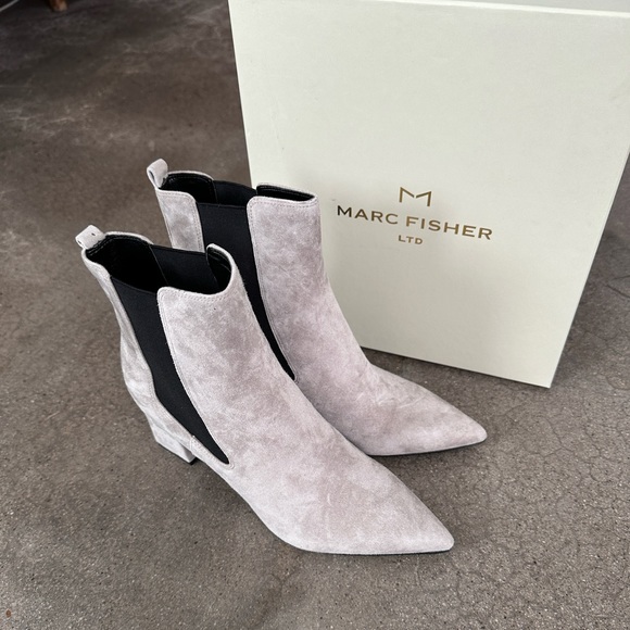 NWB Marc Fisher Zanna Suede Gray Boot - Picture 7 of 10